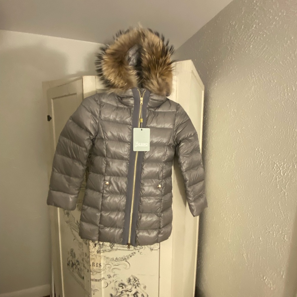 NWT Guaranteed Authentic Herno Girl's Down Quilted Jacket - SZ 8 ($675 retail) - Picture 2 of 14